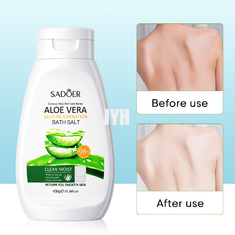 el Exfoliating blando de la luz del lavado del cuerpo de Vera Bath Salts Smoothing Skin del áloe 430g