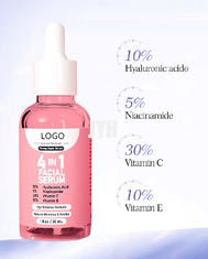 Colágeno ácido hialurónico 4 del suero de la vitamina C 30ML en 1 suero de la cara para las mujeres