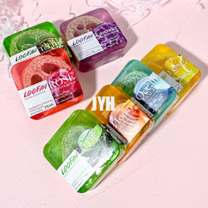 De lujo personalizada individualmente envolvió la flor del aceite esencial del jabón de baño hecha a mano
