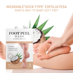 El cuidado de pie de la máscara del pie del coco de Unscented fijó Exfoliating y la hidratación