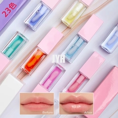 Aceite de labios de etiqueta privada de brillo de aceite de labios de fruta natural de forma única personalizada 5G