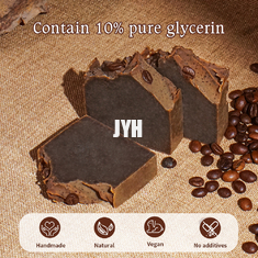 80 g/pcs Jabón para el rostro de café Proceso en frío Jabón para manos con aroma a fruta
