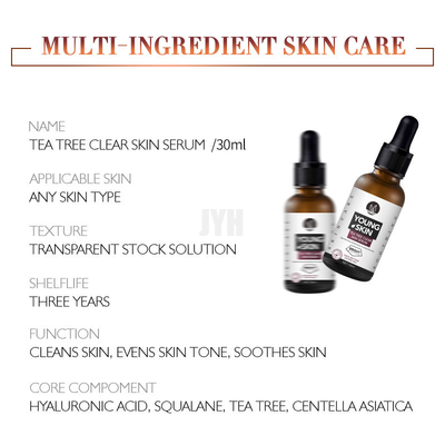 Productos para el cuidado de la piel del OEM del suero del aceite del árbol del té del ODM sin perfume