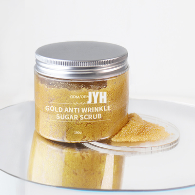 oro de 210g 24K Exfoliating la aprobación de los productos para el cuidado de la piel GMPC del OEM de Sugar Body Scrub
