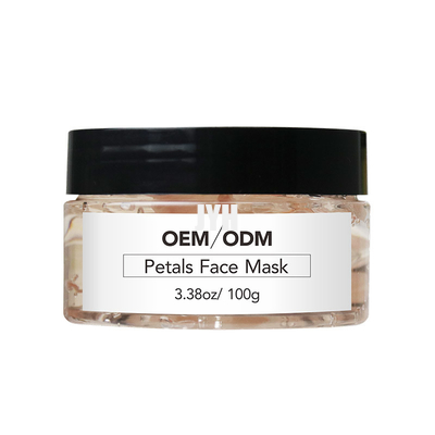 Cuidado de piel del OEM Clay Mask Natural 100ml Rose Petal Face Gel Mask