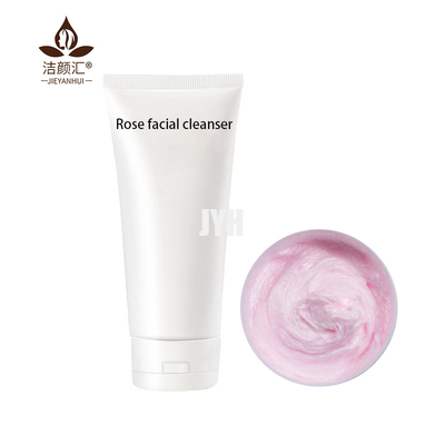 Acné facial de Rose Vegan Face Wash For de la despedregadora del ODM que hace espuma 100g