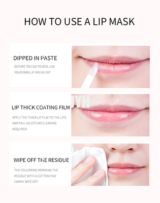 Líneas Exfoliating de hidratación tratamiento del labio de la máscara del labio el dormir del vegano