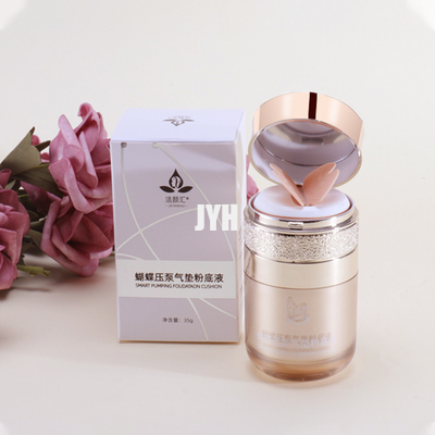 Bomba de presión de la mariposa de los cosméticos del maquillaje de la cara de la crema del BB del amortiguador de aire del reflejo