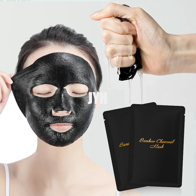 El negro activó la máscara facial de hidratación del carbón de leña de bambú de la máscara de la hoja