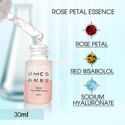 Hidratación de hidratación del suero del oro de Rose Petal Essence Face Serum 24k