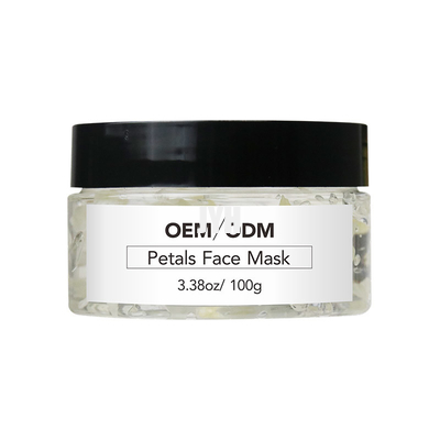 Cuidado de piel del OEM Clay Mask Natural 100ml Rose Petal Face Gel Mask