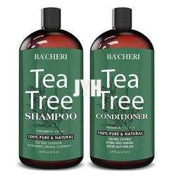 470ml el champú y el acondicionador del árbol del té de la vitamina C +E fija el pelo dañado reparación natural orgánica