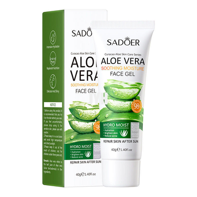 40g áloe orgánico Vera Gel Deeply Hydrating Skin que alimenta después de cuidado de piel de Sun