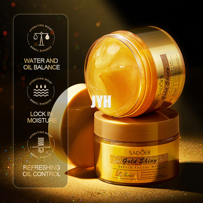 La crueldad libera la máscara facial del oro 24K para sin defectos e hidrata la piel
