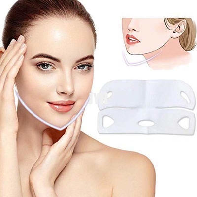Línea doble de forma de V máscara de elevación de Chin Reducer V de la mascarilla del OEM que adelgaza