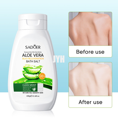 el Exfoliating blando de la luz del lavado del cuerpo de Vera Bath Salts Smoothing Skin del áloe 430g