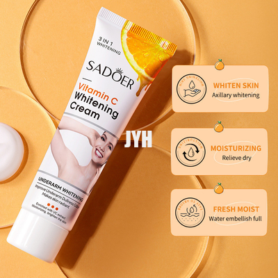 los cosméticos de 50g Bodycare aclaran la hidratación blanqueando 3 EN 1 crema de aligeramiento de la axila de la vitamina C