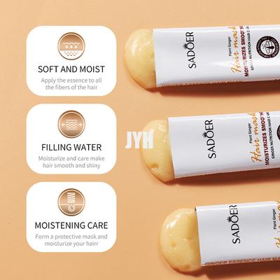 los cosméticos textura húmeda y suave de Ginger Extract Nutrition Hair Care de 10g Bodycare mejoran la máscara bifurcada seca del pelo