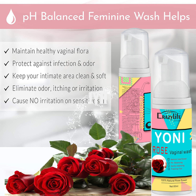Los productos para el cuidado de la piel del OEM 60ML esterilizan el pH equilibraron lavado íntimo femenino de limpiamiento diario del cuidado
