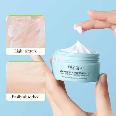 la arruga antienvejecedora de iluminación poner crema facial ácida hialurónica de la crema hidratante 60g quita líneas finas reduce