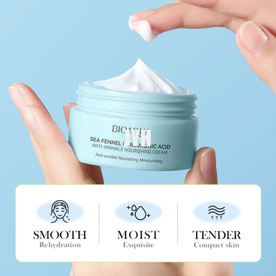 la arruga antienvejecedora de iluminación poner crema facial ácida hialurónica de la crema hidratante 60g quita líneas finas reduce