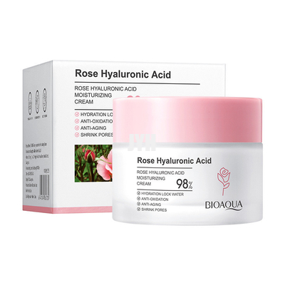 Piel de iluminación poner crema de Rose Hyaluronic Acid Moisturizer Facial que aprieta la crema 50g