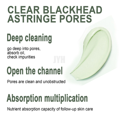 Etiqueta privada orgánica de encargo de Clay Mud Facial Clay Mask del té verde