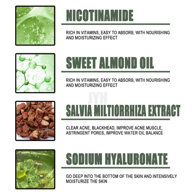 Etiqueta privada orgánica de encargo de Clay Mud Facial Clay Mask del té verde