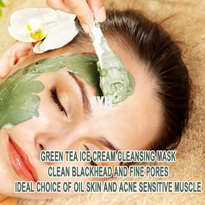Etiqueta privada orgánica de encargo de Clay Mud Facial Clay Mask del té verde
