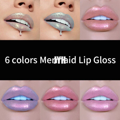 el ojo de la cara 3ml brilla intensamente lustre brillante del labio fijó el equipo duradero del maquillaje de la prenda impermeable del reflejo de 6 colores
