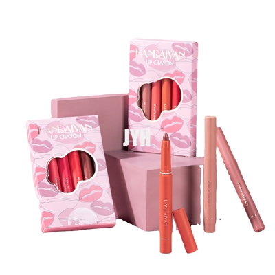 Barra de labios aterciopelada desnuda de hidratación resistente giratoria de la sensación de Sharpenable Matte Lip Liner Crayon Smudge