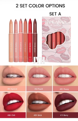 Barra de labios aterciopelada desnuda de hidratación resistente giratoria de la sensación de Sharpenable Matte Lip Liner Crayon Smudge