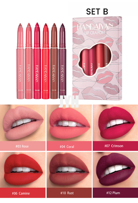Barra de labios aterciopelada desnuda de hidratación resistente giratoria de la sensación de Sharpenable Matte Lip Liner Crayon Smudge
