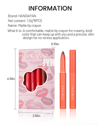 Barra de labios aterciopelada desnuda de hidratación resistente giratoria de la sensación de Sharpenable Matte Lip Liner Crayon Smudge