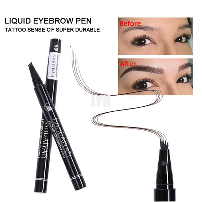 Lápiz de ceja de Sweatproof con la mirada natural de la bifurcación del aplicador micro de la extremidad