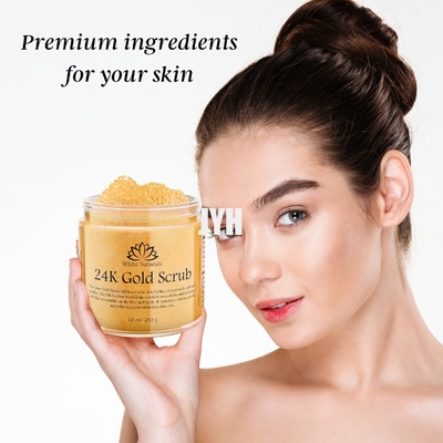 250g el oro del vegano 24k friega el cuerpo hidratante y Exfoliating poner crema