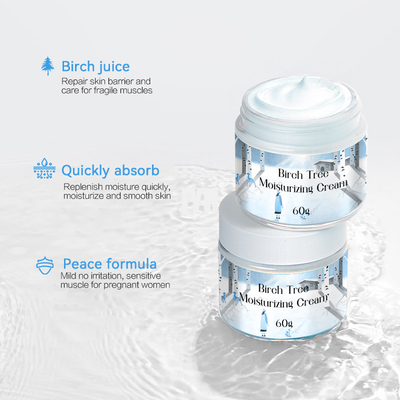 Del abedul crema antienvejecedora del colágeno de la arruga de la hidración poner crema facial de la crema hidratante profundamente para la cara