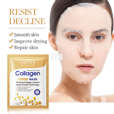 Productos para el cuidado de la piel del OEM de MSDS que hidratan la hoja facial de la máscara del colágeno antienvejecedora