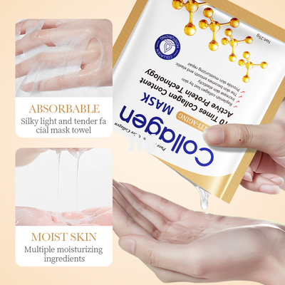 Productos para el cuidado de la piel del OEM de MSDS que hidratan la hoja facial de la máscara del colágeno antienvejecedora