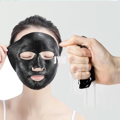 Control libre del aceite de Logo Charcoal Black Sheet Mask del parabén de encargo de los cosméticos