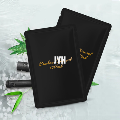 Control libre del aceite de Logo Charcoal Black Sheet Mask del parabén de encargo de los cosméticos