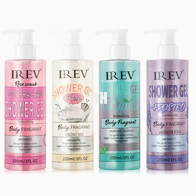 250ml que blanquean el cuerpo orgánico natural de Bodywash lavan la hidratación friegan el gel de la ducha