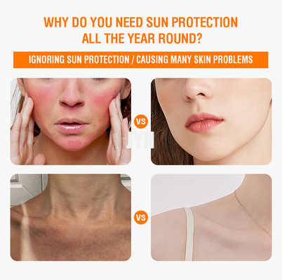 Hidratación de toda la protección solar natural del óxido de cinc del Spf 50 con la loción de bloque de Sun del color