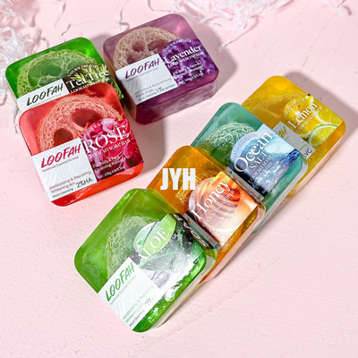 De lujo personalizada individualmente envolvió la flor del aceite esencial del jabón de baño hecha a mano