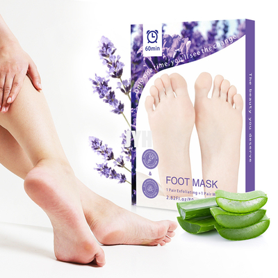 Máscara Exfoliating explosiva del pie de la lavanda del OEM fijada para los callos muertos 40ml de la piel