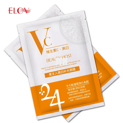 25 ml de piel que blanquea la mascarilla de iluminación del cuidado de piel de la máscara de la vitamina C de la máscara facial de la hoja