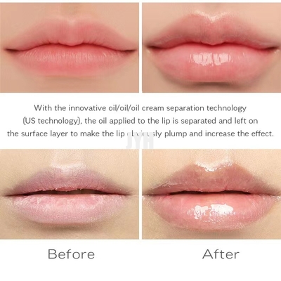 Brillo de labios no pegajoso de alto brillo Hidratante Lustrous Clear Lip Plumper Oil