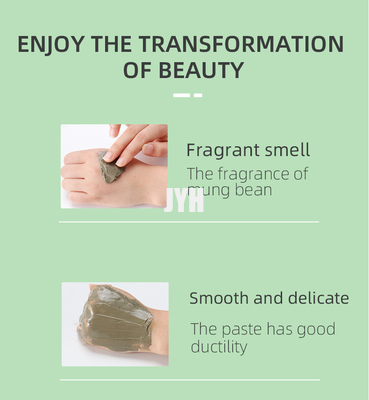 Acné anti de limpiamiento Clay Mask Face Mung Bean facial que purifica la máscara verde