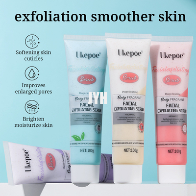 100g Sugar Whipped Organic Facial Scrub Exfolianting que blanquea exfoliante corporal