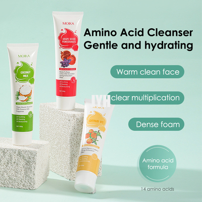 Despedregadora de limpiamiento profunda de la cara del lavado facial de la vitamina del aminoácido de la crema del ISO que blanquea Vc